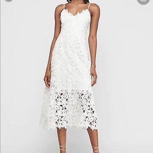 Express Floral Lace Midi Dress